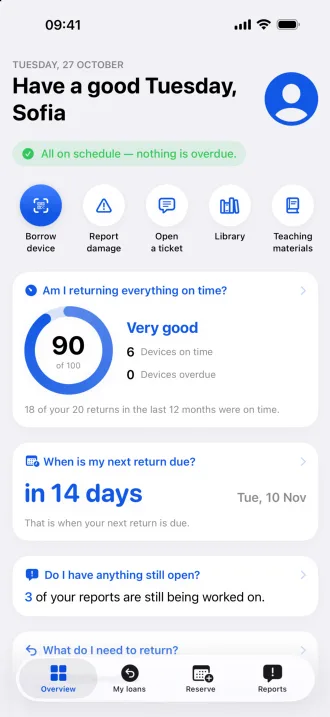 Inventaris on iPhone: the overview