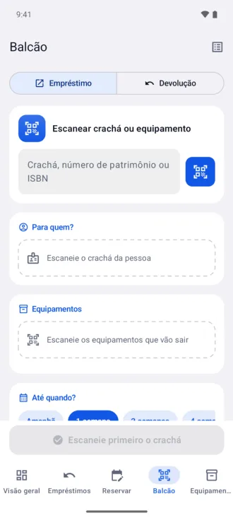 Android: Emprestar com a câmera