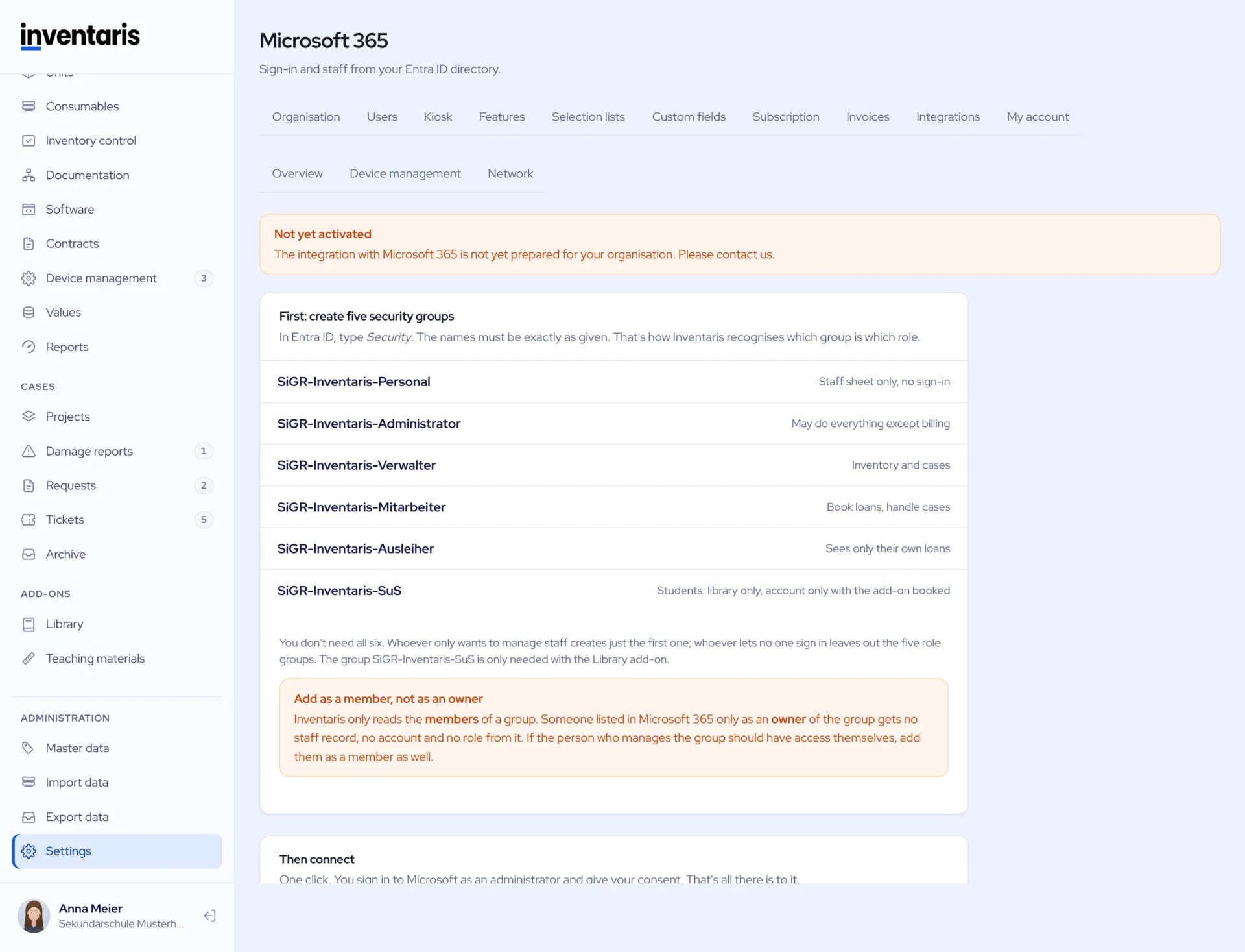 Settings, Microsoft 365