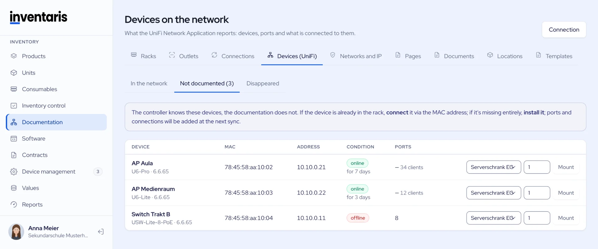 Devices on the network without documentation