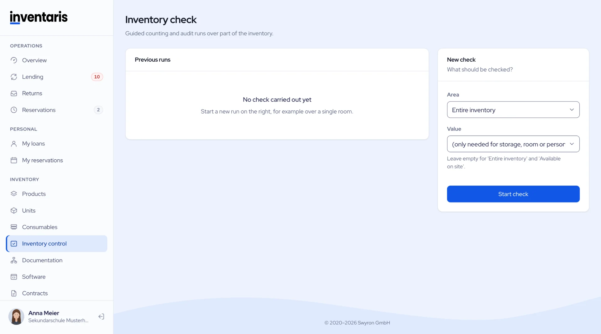 Inventory control