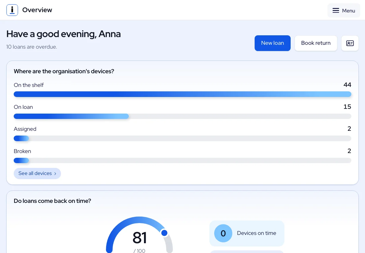 The app in Microsoft Teams